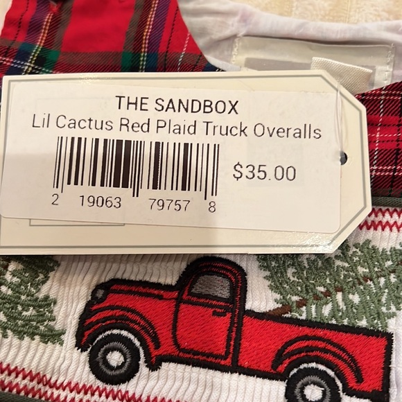LIL CACTUS Christmas Jon Jon NWT 3-6 month - Picture 4 of 4